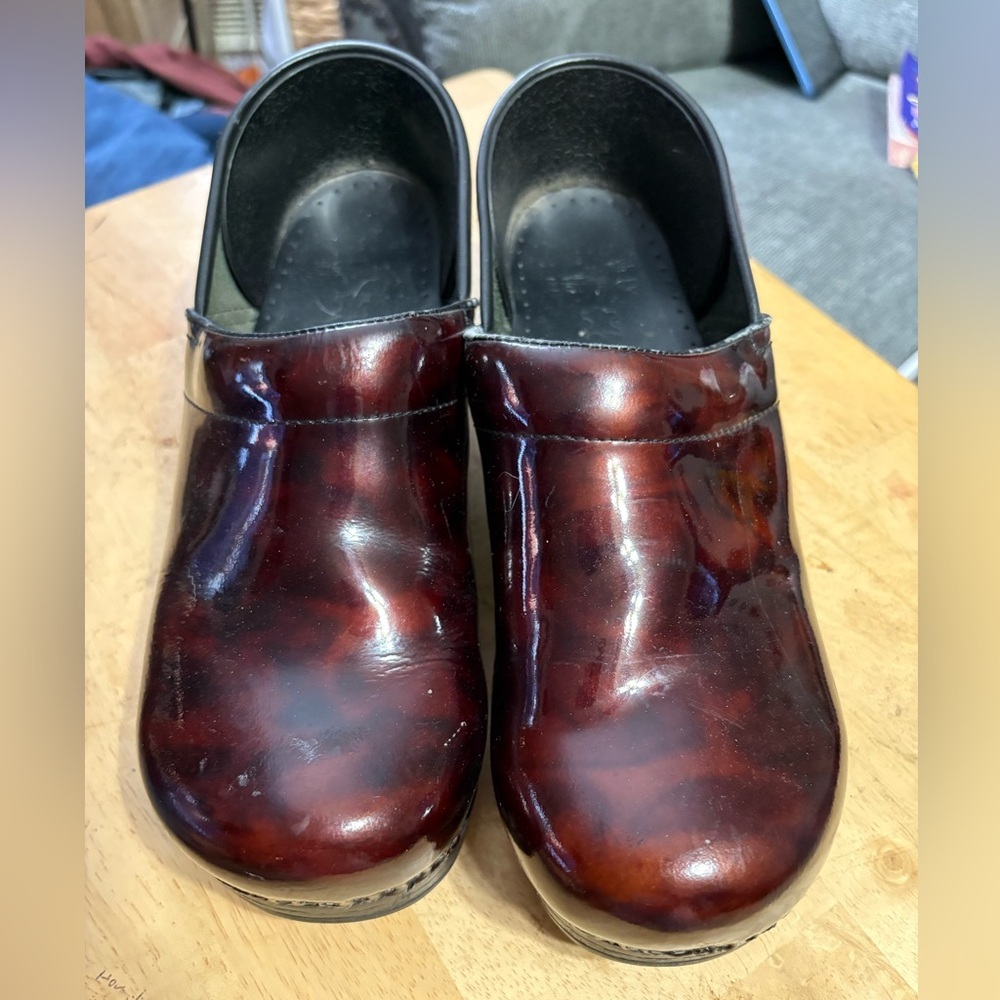 Dark Deep Red Dansko Clogs